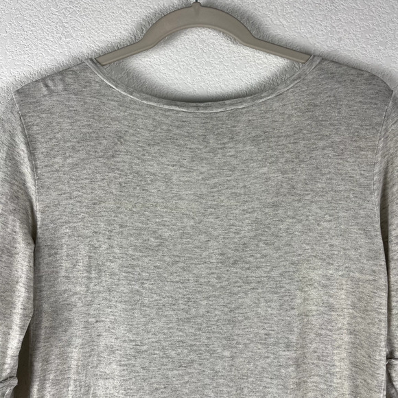 Weekend Max Mara Knit Top Womens Small Beige Gold V Neck Short Sleeve Classic - Picture 10 of 13